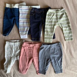 Carter's Baby Girl Pant Bottoms Bundle. 3M. 7 pairs. Spring, Summer Lot.